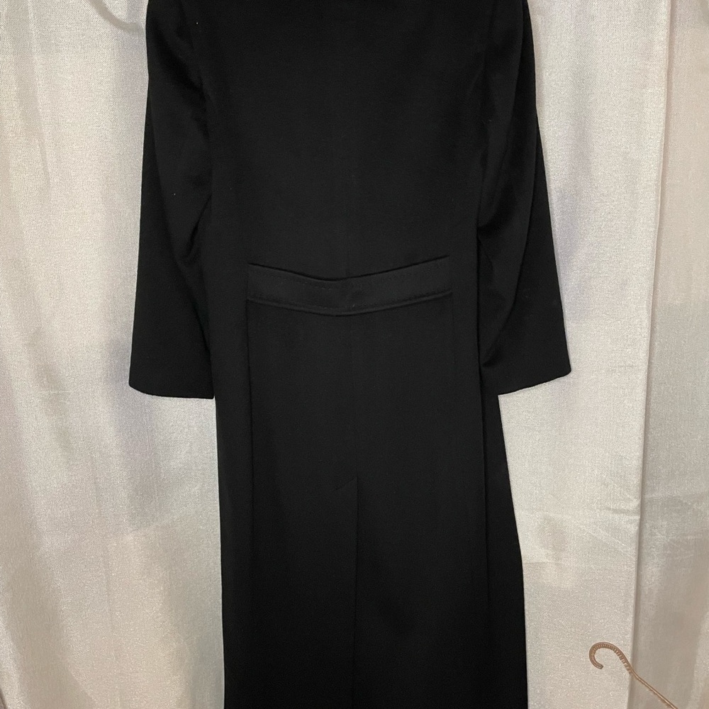 VTG Calvin Klein Made in USA, Runway 100% Merino wool fur collar Coat Size USA 6 - Picture 10 of 13